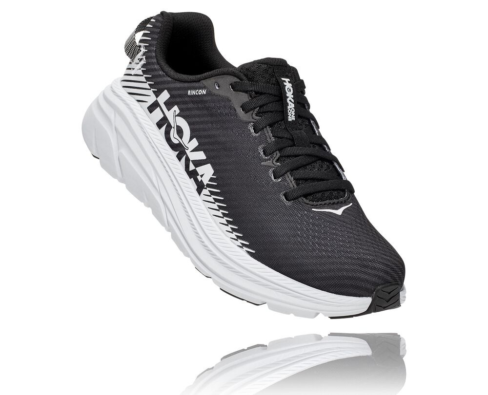 Hoka One One Rincon 2 Löparskor Dam Svarta/Vita - SE-0728651